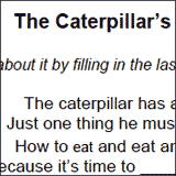finish the poem: caterpillar